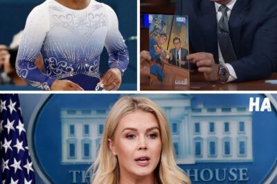 NEW FIGHT: Karoline Leavitt is asking the sports federation to strip Simone Biles of all her medals and permanently disqualify her from competing after Simone Biles made a move to mock her and those involved in protesting the removal of the Late Show Stephen Colbert and claiming that the $16 million contract was the ‘stupidest move’.