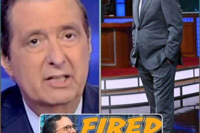 “‘It’s Over, Colbert!’ Stephen Colbert was FIRED by CBS immediately after the live Late Show taping. After the Incident with pressure from the ‘IMPORTANT GUEST’, Stephen Colbert was fired by CBS.