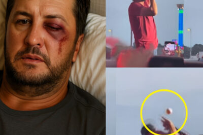 COUNTRY CHAOS! Luke Bryan STRUCK in the Face Mid-Performance — Screams, Security, and a Show-Stopping Shock at the North Dakota State Fair