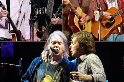 Rock History Was Made—Neil Young & Paul McCartney’s Jaw-Dropping Surprise! When two titans of music—Neil Young and Paul McCartney—shared the stage in 2009, the crowd erupted in disbelief! During Young’s electrifying rendition of A Day In The Life, BOOM!—McCartney rushed onto the stage, taking over his original Beatles verse.