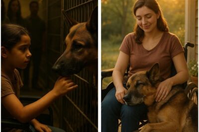 Maya’s mother, Evelyn, froze with both hands gripping the wheelchair. The roar from inside the cage rattled the steel bars. Volunteers nearby stepped back, shaking their heads, whispering warnings.
