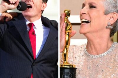 JAMIE LEE CURTIS ACCUSES CBS OF ‘GAGGING’ HER OVER COLBERT’S CANCELLATION – A BOLD ALLEGATION THAT COULD SHAKE LATE-NIGHT TV!