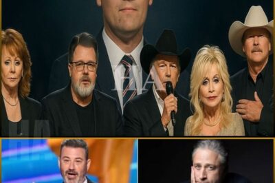 Jon Stewart leading a show that was kept secret until it aired, the truth about Jimmy Kimmel, and a controversy like no other network has ever had—two veteran hosts invited Alan Jackson. Dolly Parton. George Strait. Vince Gill. Reba McEntire.