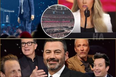 AS SOON AS CHARLIE KIRK’S WIFE SAID WOULD FORGIVE THE MAN WHO JUST ASSASSINATED HER HUSBAND – The news networks immediately exploded. Led by Stephen Colbert and Jon Stewart, who CALLED THE NEWS POWERS THE CLOWNS OF THE AGE.