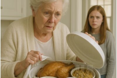 My daughter-in-law threw out the entire Thanksgiving dinner I’d spent all day cooking and replaced it with her own. As I found my hard work in the trash, she was smiling and accepting compliments. But when everyone took their first bite, the table erupted in coughing and sputtering. In the middle of the chaos, my little granddaughter quietly walked over, pressed something into my hand, and whispered, “I did it for you, Grandma.”