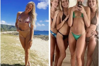 HOT PHOTO: Fever’s Sophie Cunningham and Lexie Hull turn heads with their toned abs in tiny bikinis