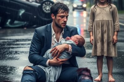 HOMELESS GIRL SEES A WOUNDED MILLIONAIRE WITH A BABY IN THE RAIN — BUT SHE RECOGNIZES HIM WHEN…