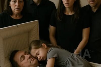 A little girl hugged her father in the eerie coffin. Camila was 8 years old and stood next to the coffin, not moving…..
