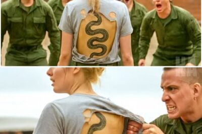 They teased her for being the weakest cadet in the courtyard — until one moment she revealed the tattoo on her back… A mark that even generals salute!