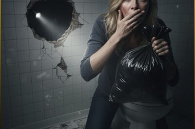 While my husband was not at home, my father-in-law told me to take a hammer and break the tile behind the toilet: behind the tile, I saw a hole, and in that hole, something horrifying was hidden