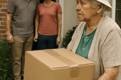 Believing they had successfully tricked the old mother into signing away all her property, the son and his wife triumphantly expelled their elderly mother… but just 48 hours later, she returned carrying something that chilled their bl.ood