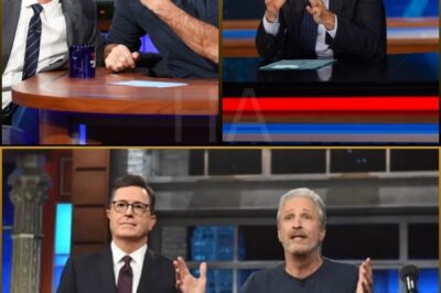 Jon Stewart’s DEADLY Ultimatum: “Buy Me a Coffin If You Want Silence!”— Apple SHAKEN as Colbert Joins Secret Late-Night Rebellion