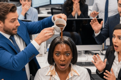 On her very first day at work, the company manager poured coffee on the new Black woman in front of everyone and insulted her — moments later…