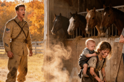 A Soldier Returns Home From War — Only to Find His Daughter Carrying Her Little Brother and Cleaning the Stables While the Stepmother Watches Coldly…