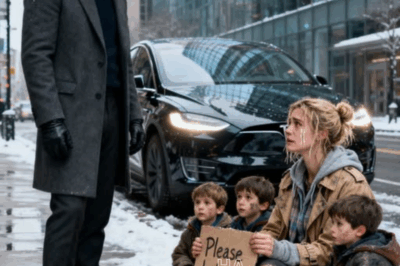 A millionaire saw his ex-girlfriend begging on the street with three children who looked just like him — what happened…..