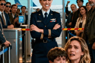 At the boarding gate, the ground staff blocked me and my son. “Your tickets were canceled,” she said coldly. “We needed the seats for a VIP.” My son began to cry, clutching my hand. I didn’t argue—I just pulled out my phone and sent one message. Five minutes later………