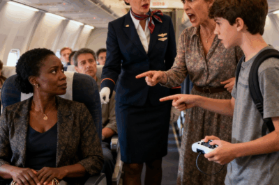 A racist mother demanded that a Black woman give up her seat by the door for her son — but the pilot’s reaction left everyone stunned…
