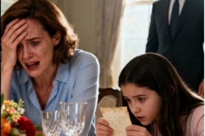 During dinner, my daughter quietly slipped a folded note in front of me. “Pretend You’re Sick And Get Out Of Here,” it read. I didn’t understand — but something in her eyes made me trust her. So I followed her instructions and walked out. Ten minutes later… I finally realized why she warned me.