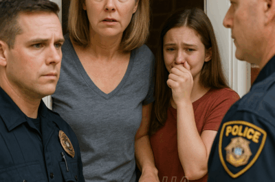 When I opened the door, I found police officers standing on my porch. “There must be some mistake,” I said, but one of them shook his head. “Your daughter contacted us.” I turned around and saw her in tears. “Mom,” she whispered, “I need to tell you something…”