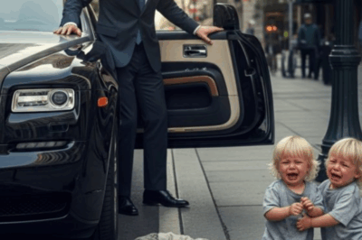 A billionaire froze in his tracks when he saw a homeless woman faint on the pavement—because the twins beside her looked unmistakably like him…