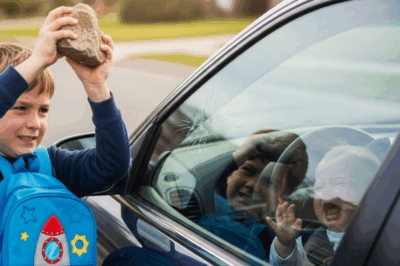 8-Year-Old Boy Smashes Car Window to Save a Child, “Late Again!”—Grumpy Teacher Didn’t Know Her Student Just Saved a Child Trapped in a Car Until the Door Suddenly Opened, Silenced the Whole School 😱👏