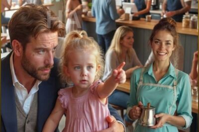 Daddy, that waitress looks just like Mommy!” The words hit James Whitmore like a shockwave. He turned sharply—and froze.