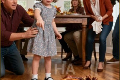 During Thanksgiving dinner, my five-year-old daughter suddenly shouted, ran to the table,…