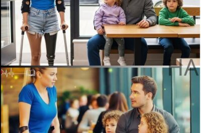“Can I Sit Here?” The One-Legged Girl Asked the Single Dad… His Answer Left Her in Tears