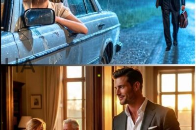 “Get In, Let Me Take Your Home” – Single Mom Helps an Old Man Walk in the Rain, The Next Day, His…