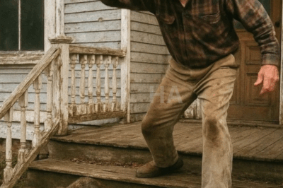 Scrap was sitting right by the front door, letting out a sound I’d never heard from him before—a low, broken moan, like grief stretched into an animal shape.