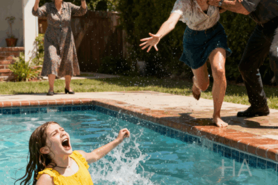 My sister pushed my daughter into the pool—still in her dress, unable to swim. I rushed forward, but my father grabbed me by the neck and forced me down. “If she can’t handle the water, she doesn’t deserve to live.” In that moment, my heart felt like it was being torn apart. After pulling my exhausted, water-choking child out, I didn’t scream. I didn’t cry. I just looked at them one last time—long, cold, and silent. Then I walked out of that house for good. They had no idea I would take away everything they ever valued… and by the next morning, they finally began to understand.