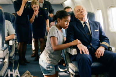 A poor 14-year-old Black girl saved a millionaire’s life on a plane — but his first whisper made her burst into tears.