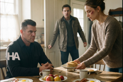 After my husband ʜɪᴛ me, I went to bed without saying a word. The next morning, he woke up to the smell of pancakes and saw the table filled with delicious food. He said, “Good, you finally understand.” But when he saw the person sitting at the table, his expression changed instantly…