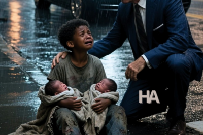 In the Pouring Rain, a Billionaire Found a Homeless Boy Holding Two Babies — The Truth Broke His Heart…