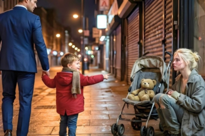 He Walked Past a Beggar Without Looking—Until His Son Stopped, Turned Back, and Whispered: “Dad… that’s Mom.”