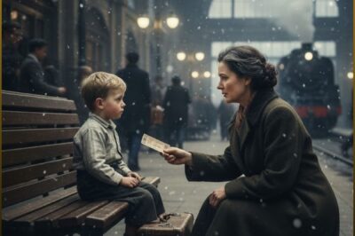 He was only five years old, his small hand gripping the faded leather strap of an old suitcase, the only thing that belonged to him in the world.