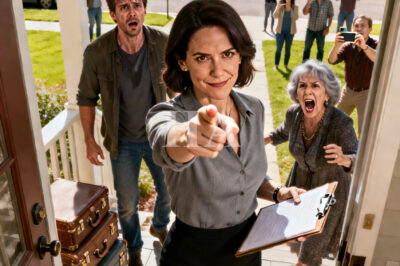 My mother-in-law sized me up and asked, “How much did you inherit from your parents?” I answered calmly, “Zero.” She snapped at my husband, “Divorce her.” He signed without blinking, and I just smiled. “Good luck.” Because the “rented” house we shared? It had been in my name for years. I waited until the papers were official, opened the door, and pointed at their suitcases. “Out.” They didn’t even understand what happened—until the whole neighborhood did. And I still haven’t told you the cruelest part.