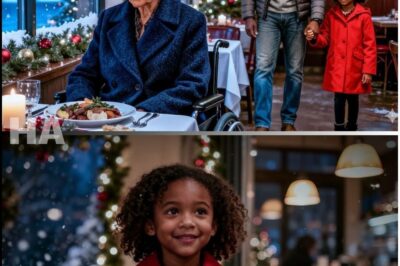 Sad Elderly Billionaire Sits Alone on Christmas Eve, Until a Single Father and His Daughter Walk In…