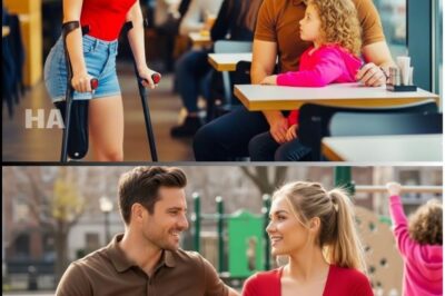 “Can i share this table?”asked the one legged girl to the single dad—then he said