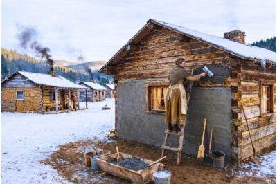 SHE MIXED ASH AND CLAY INTO A PLASTER THAT SEALED HER CABIN TIGHTER THAN ANY CHINKING EVER COULD