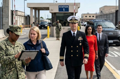 My brother was promoted to commander and I got stopped at the navy gate like a random stranger. The petty officer kept tapping his tablet, then said, “Sorry, ma’am… you’re not on commander Marcus cartwright’s list,”