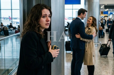 I came to the airport just to wave goodbye to a friend—until I saw my husband in the departure lounge, arms wrapped around the woman he swore was “just a coworker.” I walked closer, heart pounding, and heard him whisper, “Everything is ready. That fool is going to lose everything.” She laughed, “And she won’t even see it coming.” I didn’t cry. I didn’t scream. I just smiled… because I’d already set my trap.