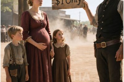 LONELY COWBOY BOUGHT A PREGNANT WIDOW AND HER ORPHANS AT AUCTION, BUT SHE WHISPERED, “YOU MAY REGRET THIS”