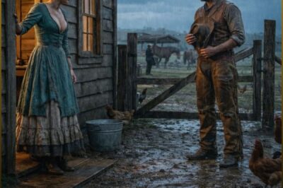 WHEN A WIDOW OFFERED HER PORCH TO A BLEEDING STRANGER DURING A TEXAS STORM, SHE THOUGHT SHE WAS SAVING A DRIFTER FOR ONE NIGHT, BUT THE MAN MENDING HER FENCES BY DAWN WAS A HIDDEN CATTLE MILLIONAIRE HUNTING THE CROOKED MEN STEALING POOR FAMILIES’ LAND, AND HER SINGLE ACT OF MERCY WOULD TURN A BROKEN HOMESTEAD INTO THE ONE PLACE THAT FINALLY SAVED HIM, TOO