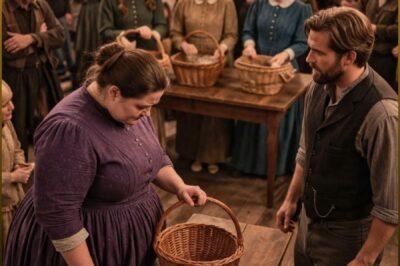 NO ONE WOULD BID ON THE WIDOW’S CHRISTMAS BASKET, UNTIL WYOMING’S MOST FEARED RANCHER PAID TRIPLE AND SAT DOWN BESIDE HER
