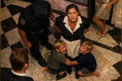 A Billionaire returns home from a business trip to find police lights flashing outside his Beverly Hills mansion. His housekeeper stands in handcuffs while his twin sons scream and cling to her legs. His wife watches from the doorway with a glass of wine, completely calm.