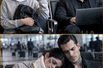 WHEN THE GIRL IN THE NECK BRACE FLASHED A SECRET HAND SIGN AT GATE 47, THE MAN EVERYONE THOUGHT WAS JUST ANOTHER FIRST-CLASS PASSENGER STOOD UP… AND THE “UNCLE” HOLDING HER ARM HAD NO IDEA HE’D JUST MADE ONE FATAL MISTAKE