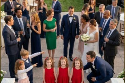 HE INVITED HIS “BROKE” EX-WIFE TO WATCH HIM MARRY A BILLIONAIRE’S DAUGHTER… THEN A LIMO PULLED UP, AND THE THREE LITTLE GIRLS WHO STEPPED OUT HAD HIS EYES