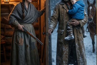 SHE LET A FREEZING COWBOY AND HIS BOY SLEEP IN HER CABIN FOR ONE NIGHT… BY MORNING, MEN WERE READY TO TEAR THE MOUNTAIN APART FOR HIS NAME