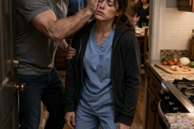 HE SLAPPED YOU THE SECOND YOU WALKED IN LATE FROM YOUR HOSPITAL SHIFT AND ORDERED YOU TO COOK FOR HIS FAMILY… BUT WHEN DINNER WAS SERVED, YOU BROUGHT OUT A BROWN FOLDER INSTEAD, PRESSED PLAY ON ONE AUDIO FILE, AND TURNED HIS PERFECT FAMILY NIGHT INTO THE MOST TERRIFYING MEAL OF THEIR LIVES